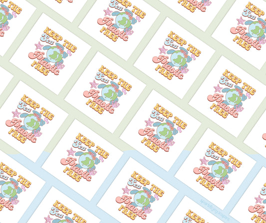 Keep The Sea Plastic Free Earth Day Vibes Sublimation Transfer Print