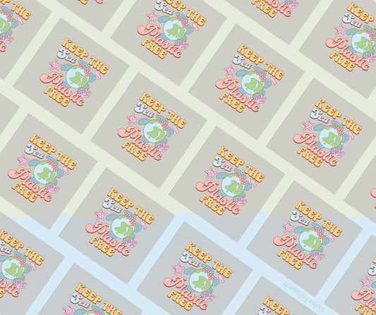 Keep The Sea Plastic Free Earth Day Vibes DTF Transfer Print