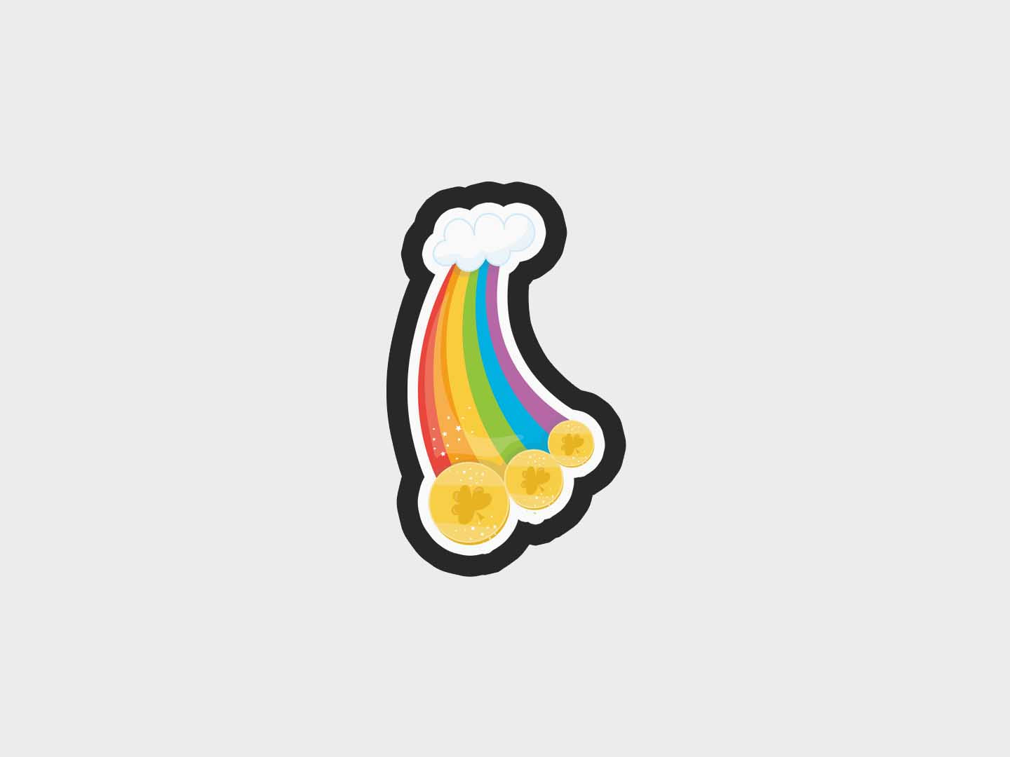 End Of Rainbow Coins Lucky Charms Cookie Cutter STL Files