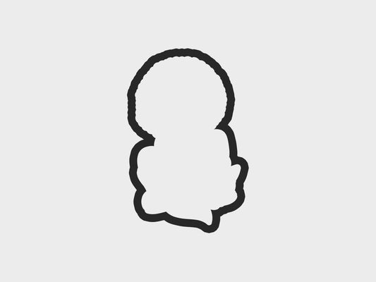 Boy Squatting Fox Eskimo Kids Cookie Cutter STL Files