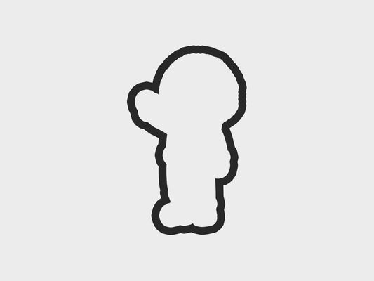 Boy Standing Waving Eskimo Kids Cookie Cutter STL Files