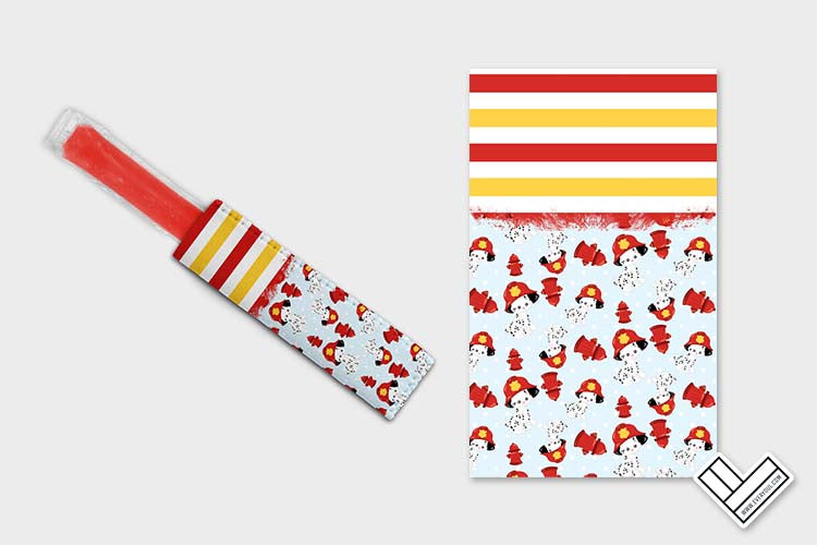 Firefighter Kids 0307 Ice Pop Digital Sublimation Design