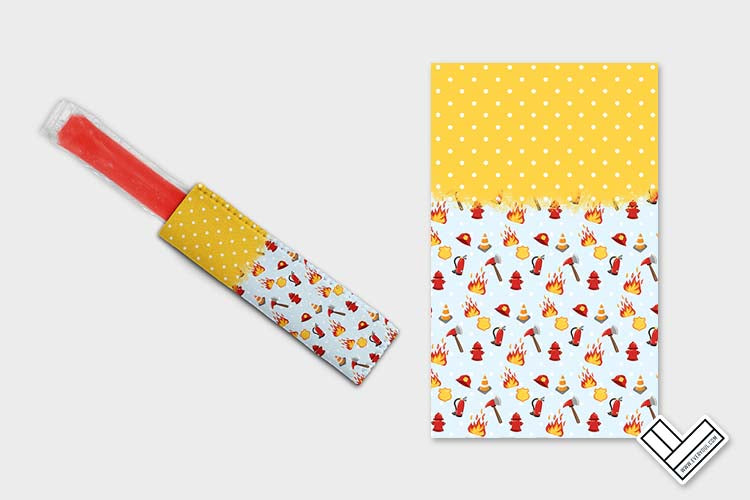 Firefighter Kids 0510 Ice Pop Digital Sublimation Design