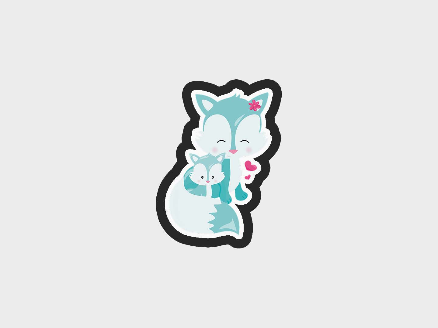 Fox Mother's Love Cookie Cutter STL Files