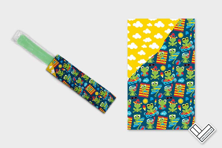 Frog On Beach 0201 Ice Pop Digital Sublimation Design