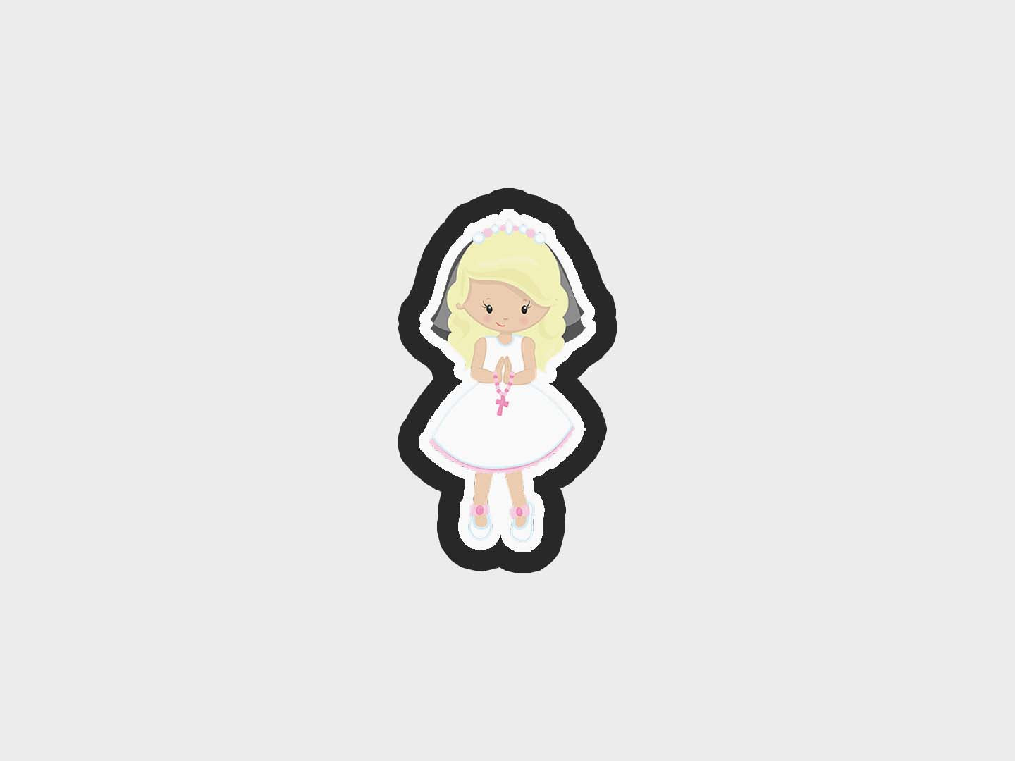 Girl First Communion Cookie Cutter STL Files