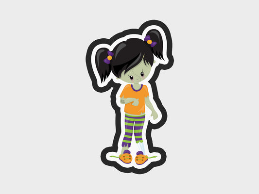 Girl Standing Zombie Kids Cookie Cutter STL Files