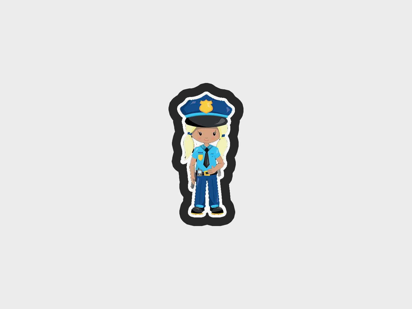 Girl Police Kids Cookie Cutter STL Files