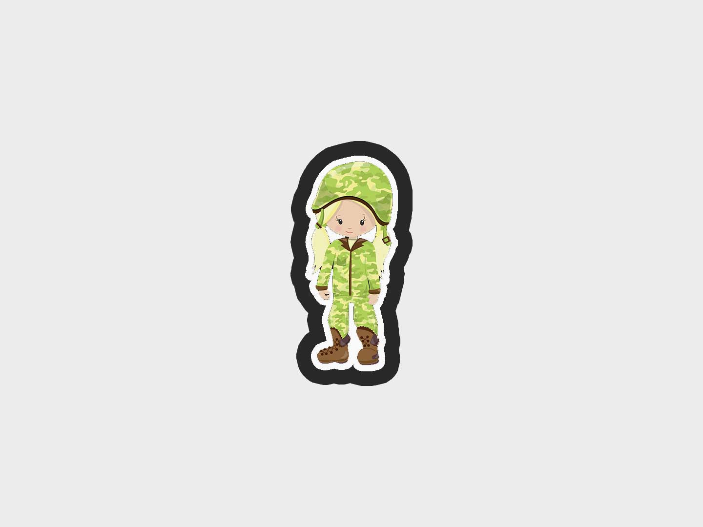 Girl Soldiers Cookie Cutter STL Files