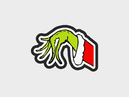 Fingers Holding Inspired Grinchymas Cookie Cutter STL Files