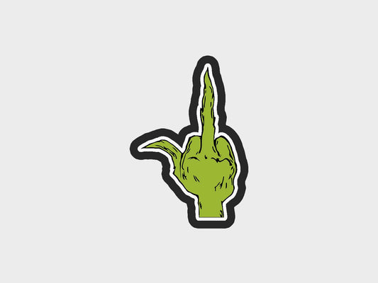 Middle Finger Inspired Grinchymas Cookie Cutter STL Files