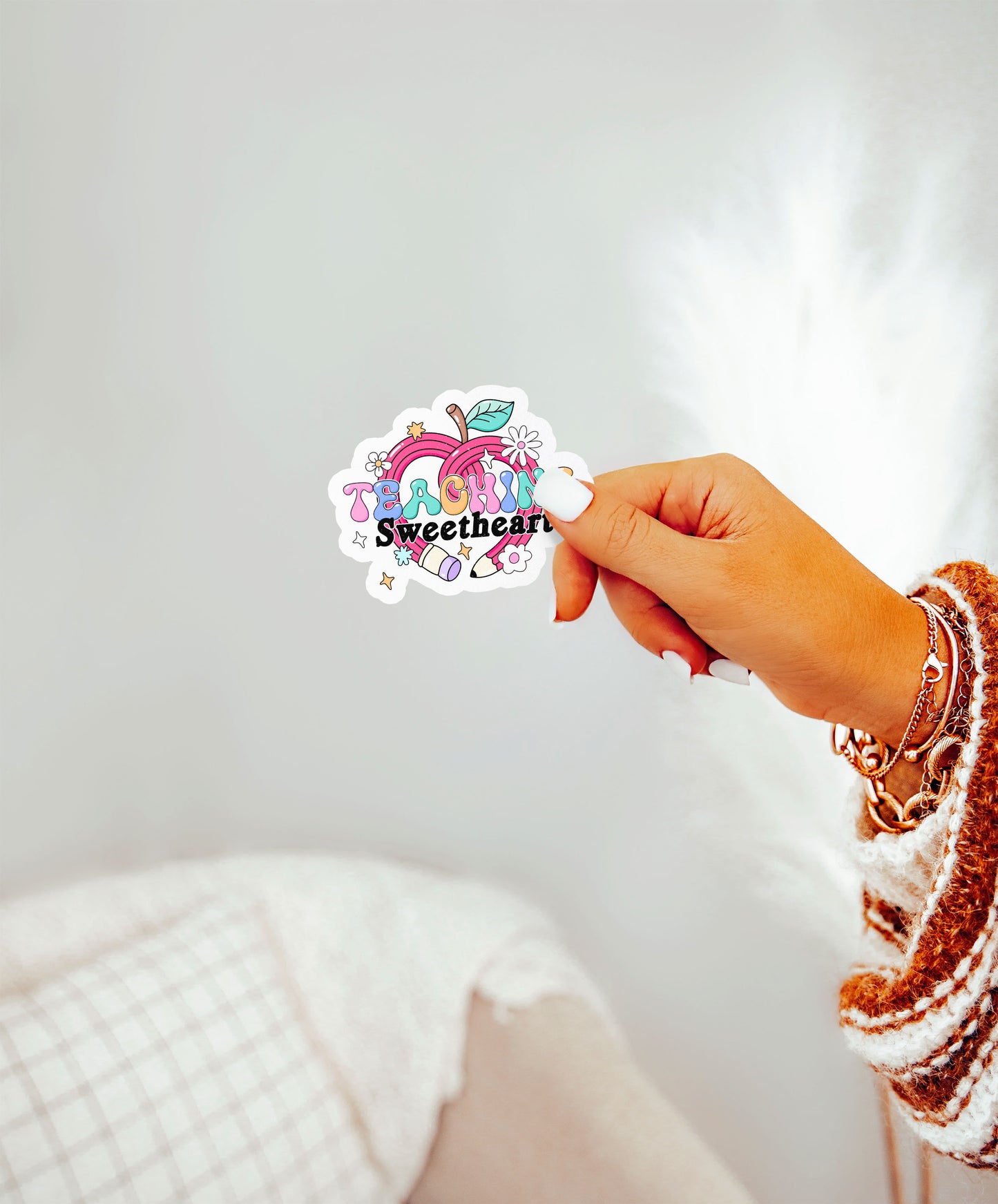 Teaching Sweetheart Groovy Teacher Sticker
