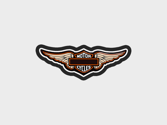 Wings Inspired Orange + Black Motorcycle Cookie Cutter STL Files