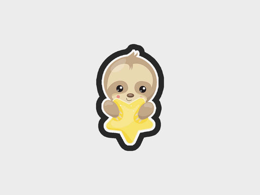 Hold Star Sweet Dreams Baby Sloth Cookie Cutter STL Files
