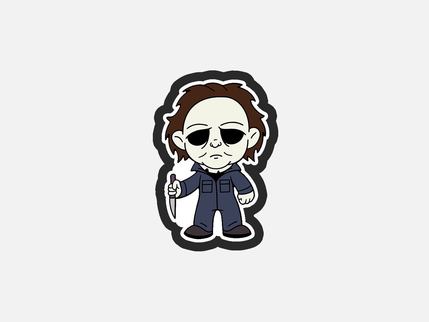 White Mask Horror Chibi Inspired Cookie Cutter STL Files