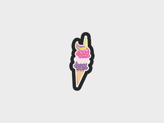 Ice Cream Cone Unicorn Pool Party Cookie Cutter STL Files