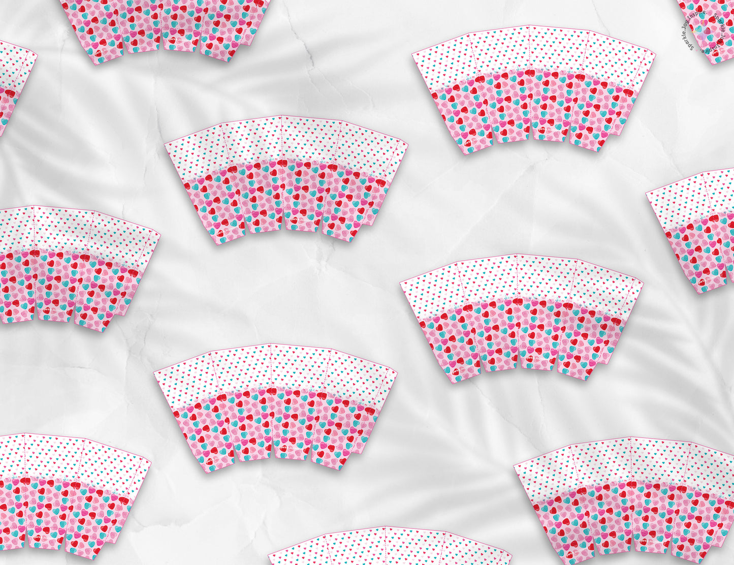 Jar of Hearts Popcorn Box Paper Craft Printable Paper Crafts