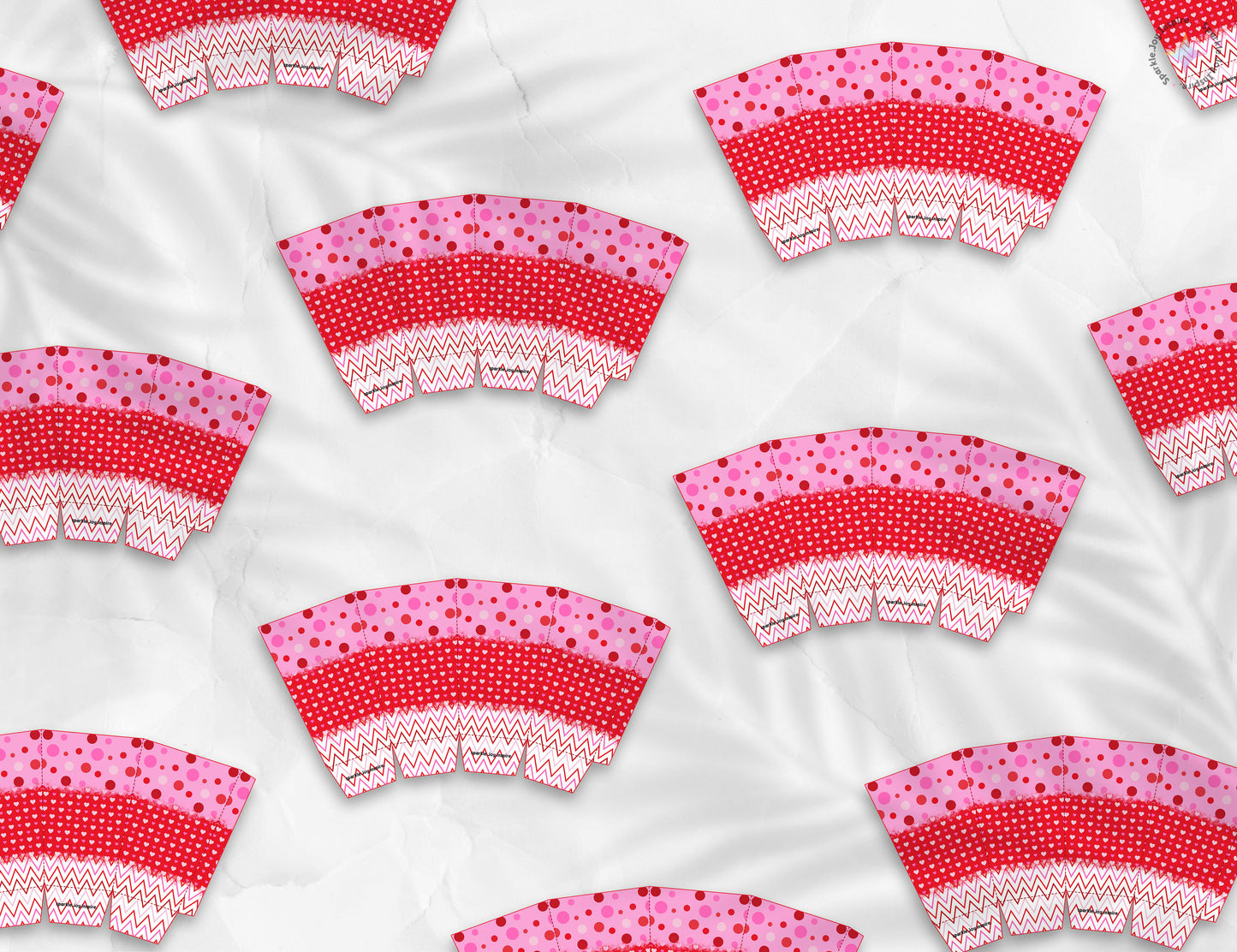 Kawaii Hearts Valentine Popcorn Box Paper Craft Printable Paper Crafts