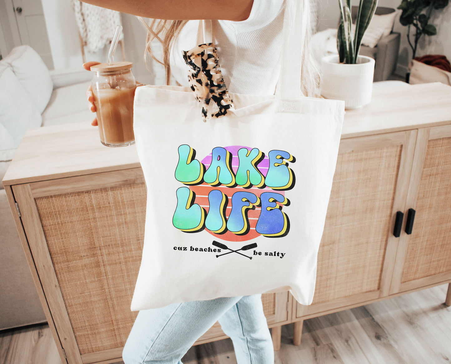 Lake Life Cuz Beaches Be Salty DTF Transfer Print