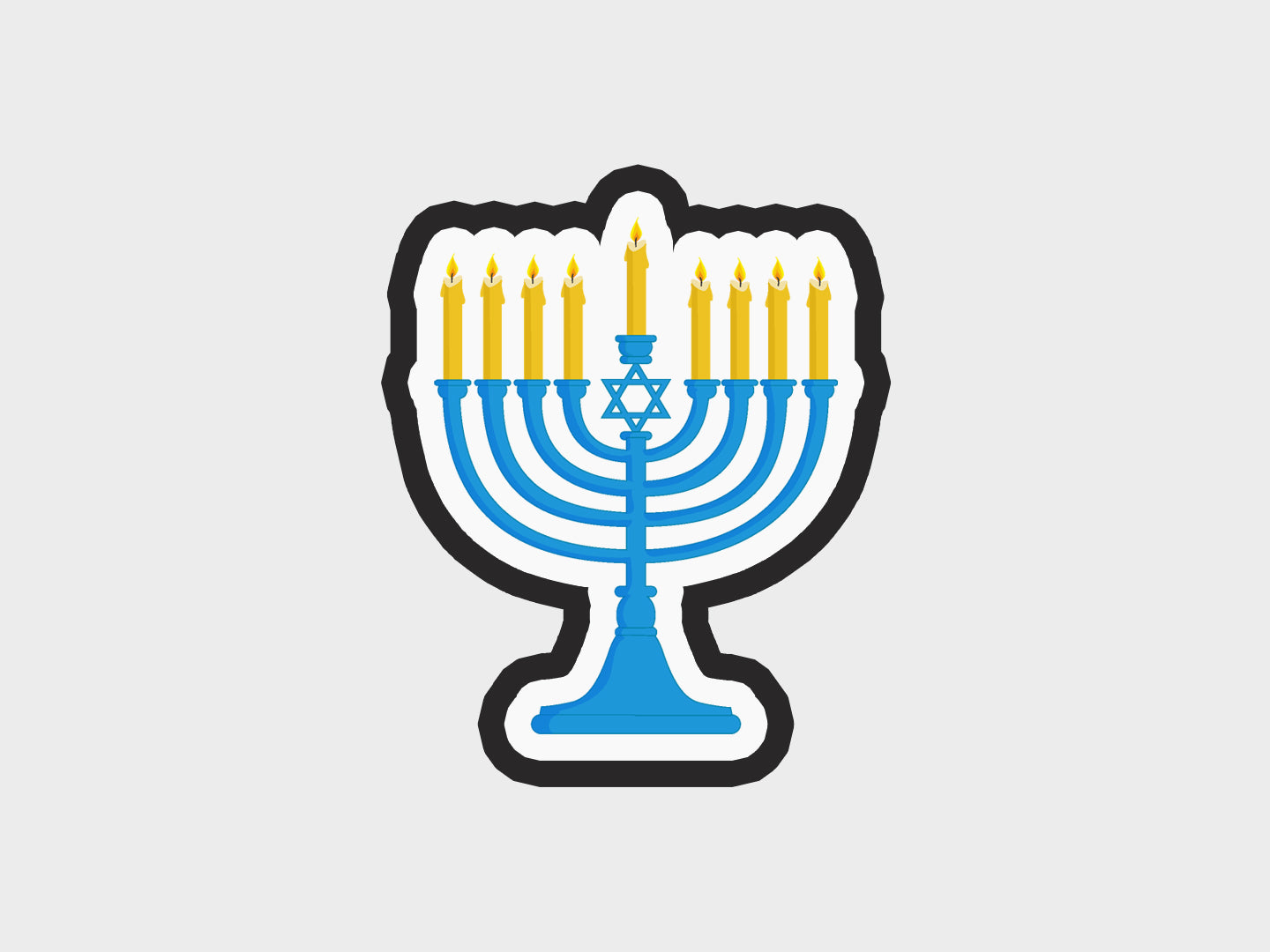 Menorah Hanukkah Cookie Cutter STL Files
