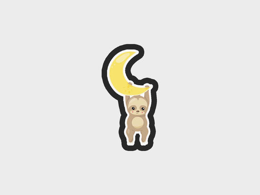 Moon Hang Sweet Dreams Baby Sloth Cookie Cutter STL Files