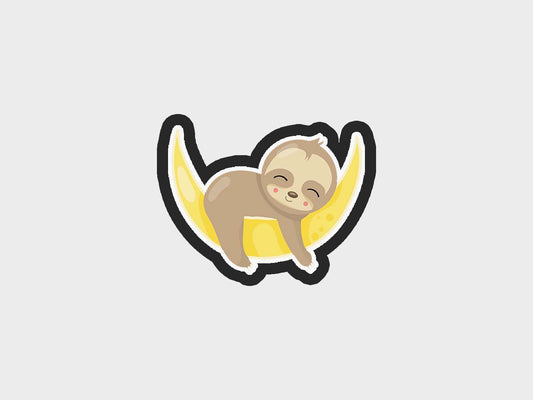 Moon Hug Sweet Dreams Baby Sloth Cookie Cutter STL Files