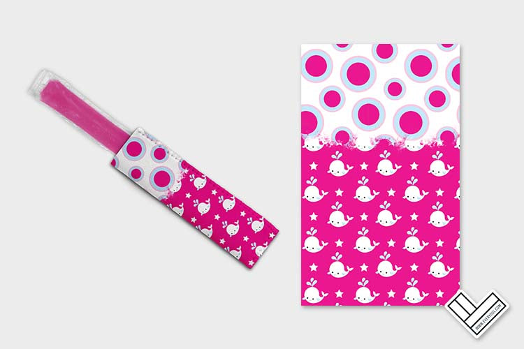 Nautical Baby Whale Pink 0504 Ice Pop Digital Sublimation Design