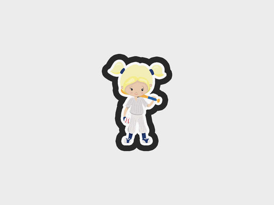 Pitcher Girl Baseball Kids Cookie Cutter STL Files