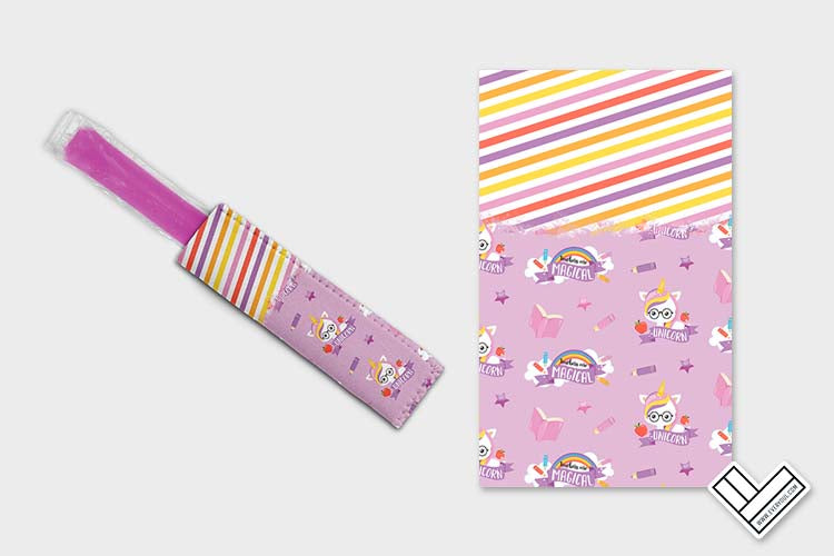 School Unicorn 0110 Ice Pop Digital Sublimation Design