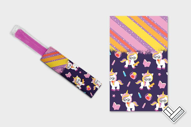 School Unicorn 0302 Ice Pop Digital Sublimation Design