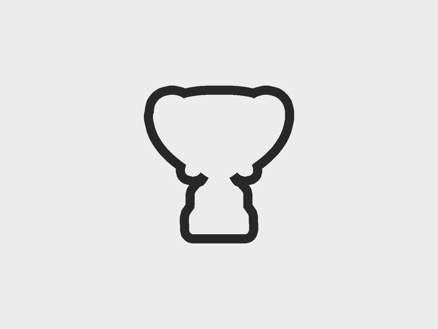 Trophy Super Bowl Party Cookie Cutter STL Files