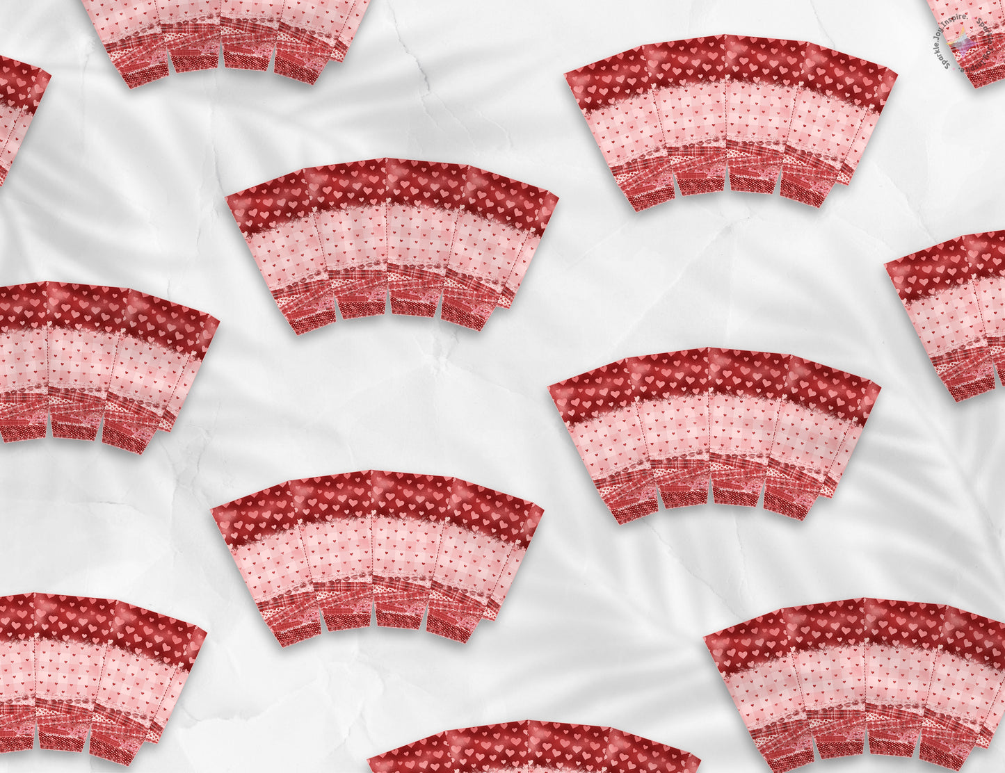 Valentine Flannel Popcorn Box Paper Craft Printable Paper Crafts
