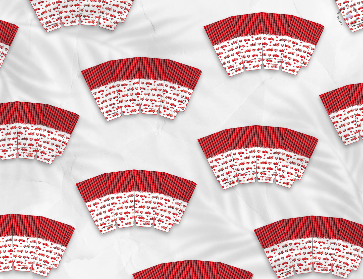 Valentine Trucks Popcorn Box Paper Craft Printable Paper Crafts