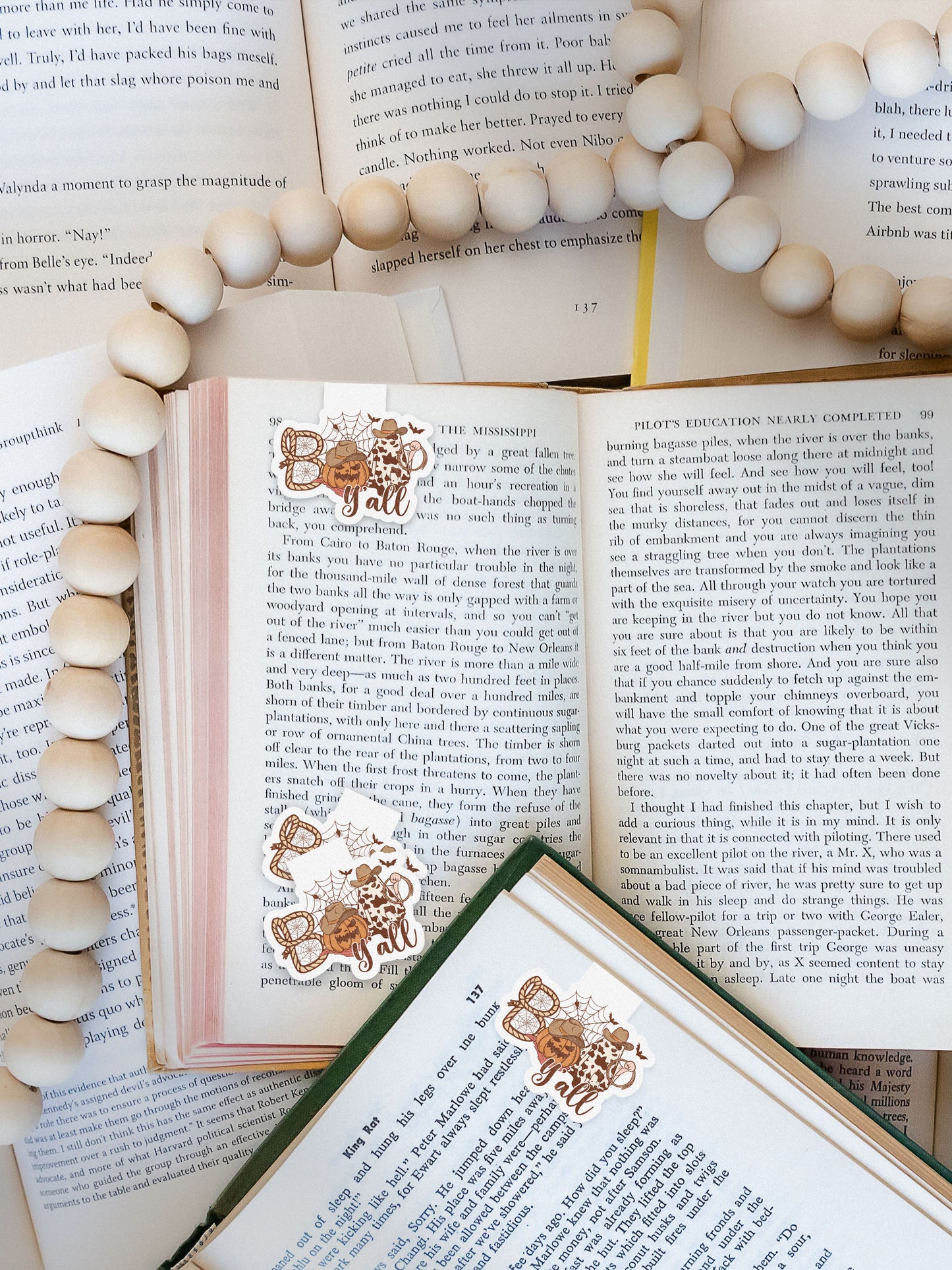 Boo Yall Howdy Western Halloween Magnetic Bookmark