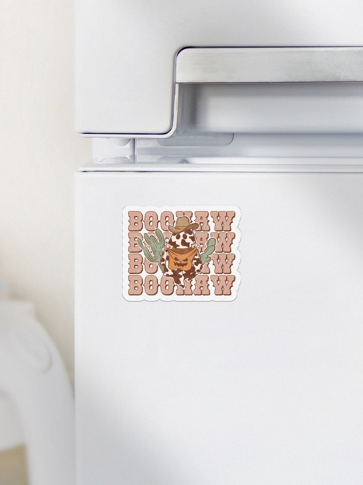 Boohaw Stacked Howdy Western Halloween Magnet