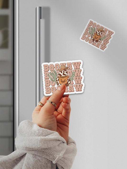 Boohaw Stacked Howdy Western Halloween Magnet