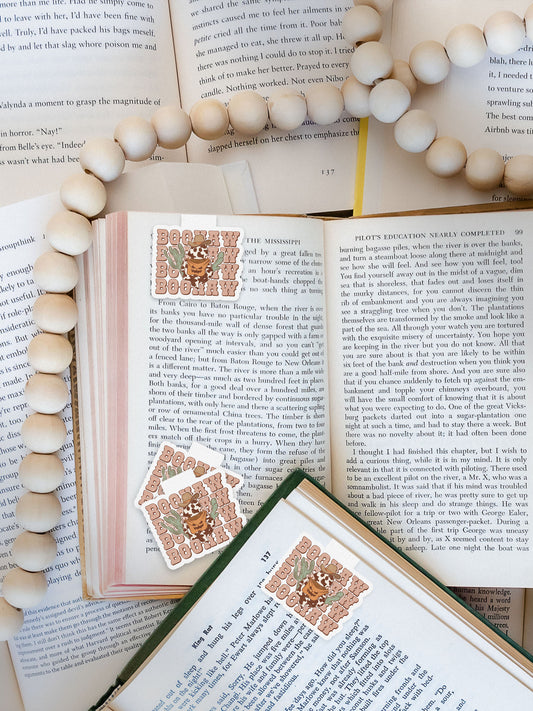 Boohaw Stacked Howdy Western Halloween Magnetic Bookmark
