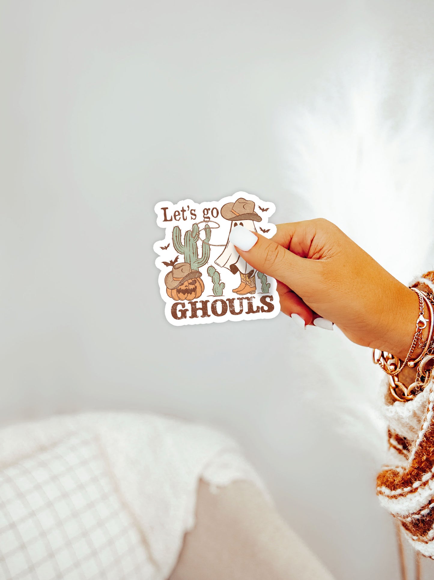 Let's Go Ghouls Howdy Western Halloween Magnet