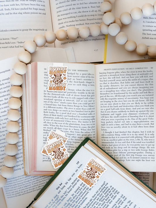 Howdy Stacked Howdy Western Halloween Magnetic Bookmark