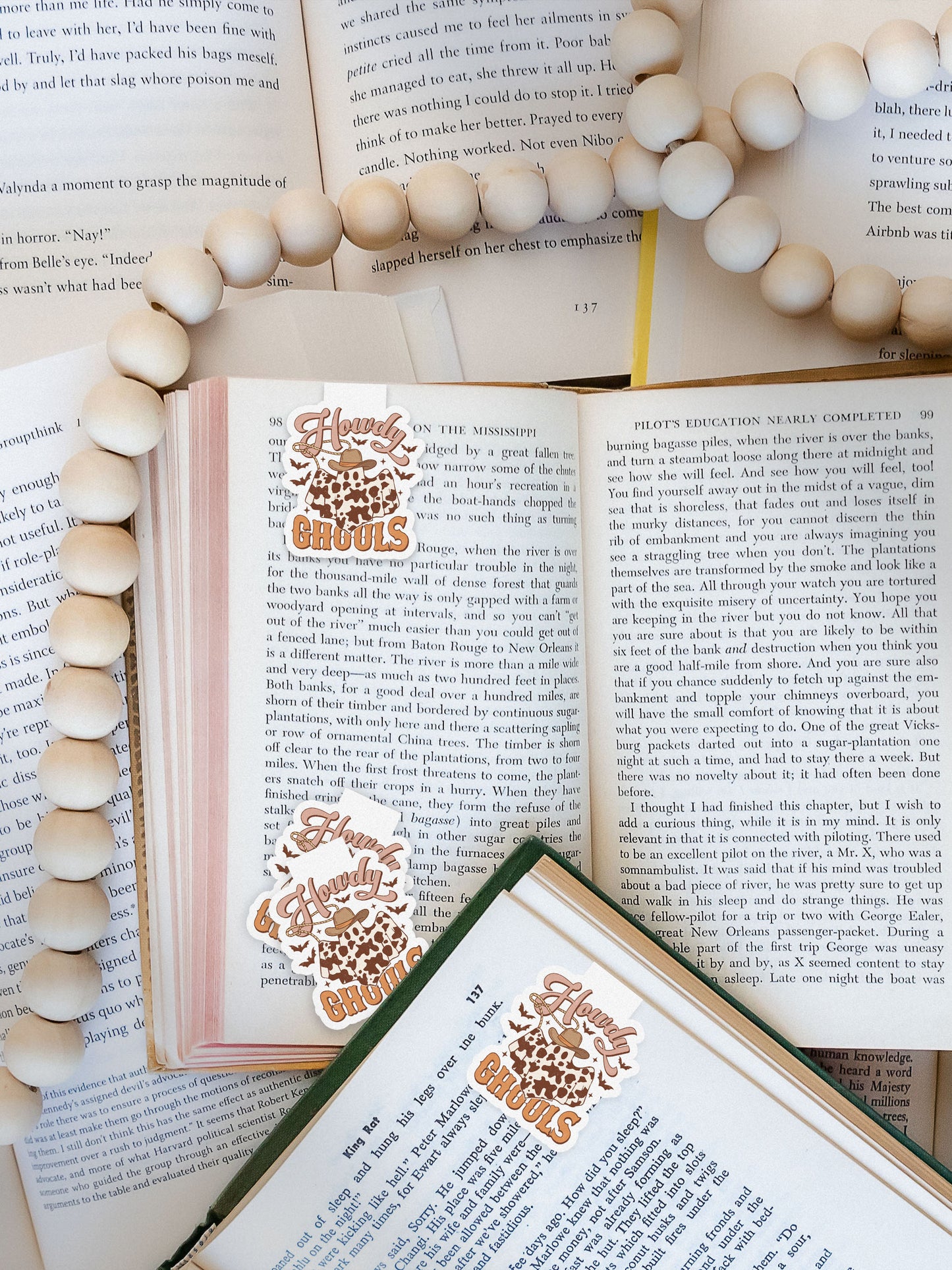 Howdy Ghouls Howdy Western Halloween Magnetic Bookmark