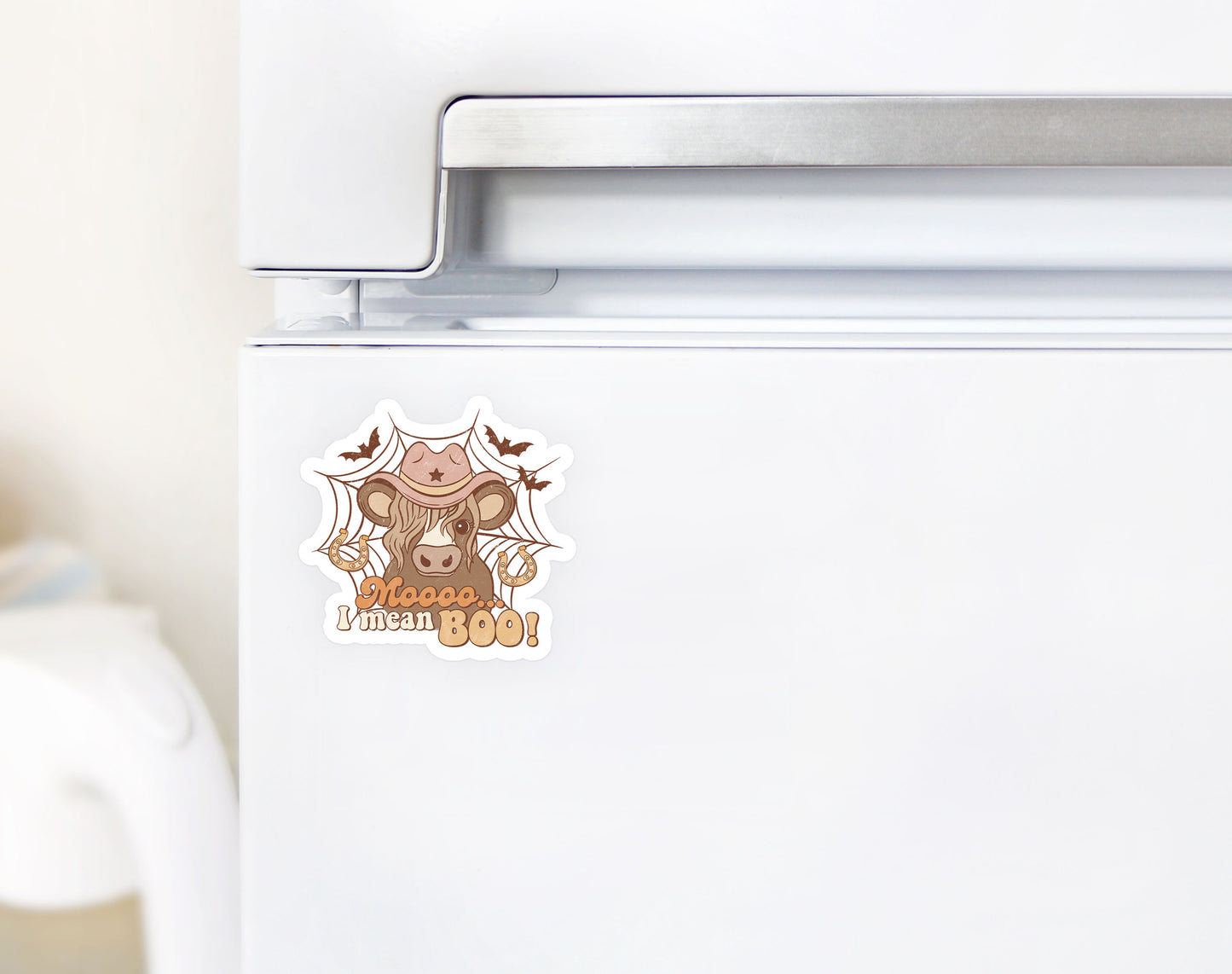 Moooo... I Mean Boo Howdy Western Halloween Magnet