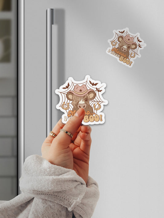 Moooo... I Mean Boo Howdy Western Halloween Magnet