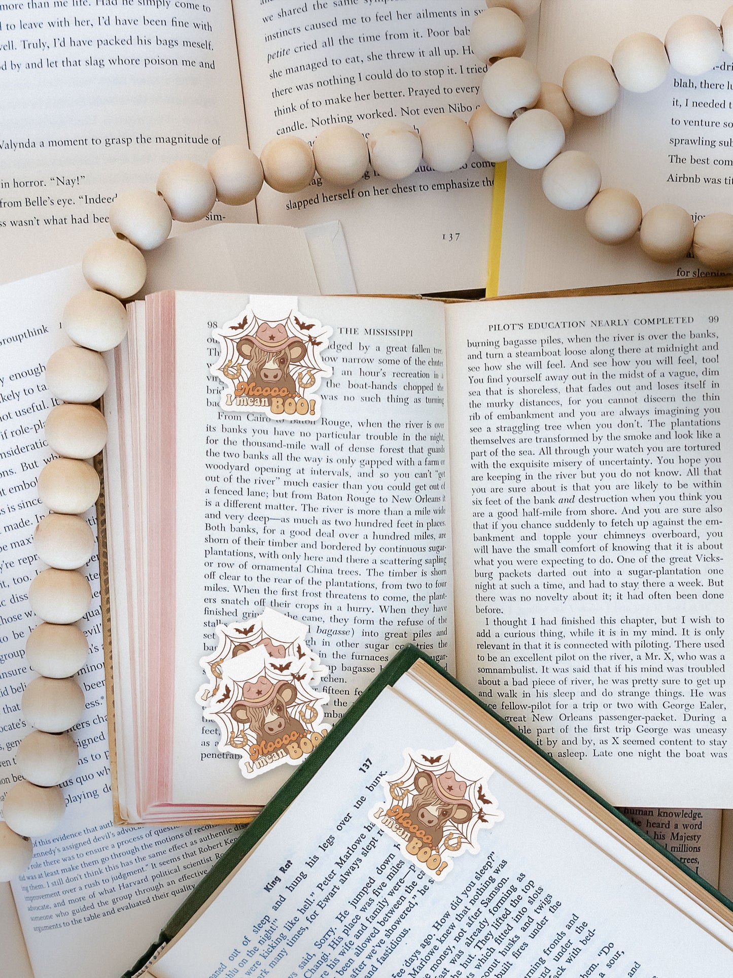 Moooo... I Mean Boo Howdy Western Halloween Magnetic Bookmark