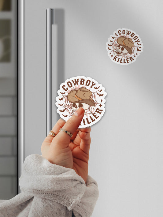 Cowboy Killer Howdy Western Halloween Magnet