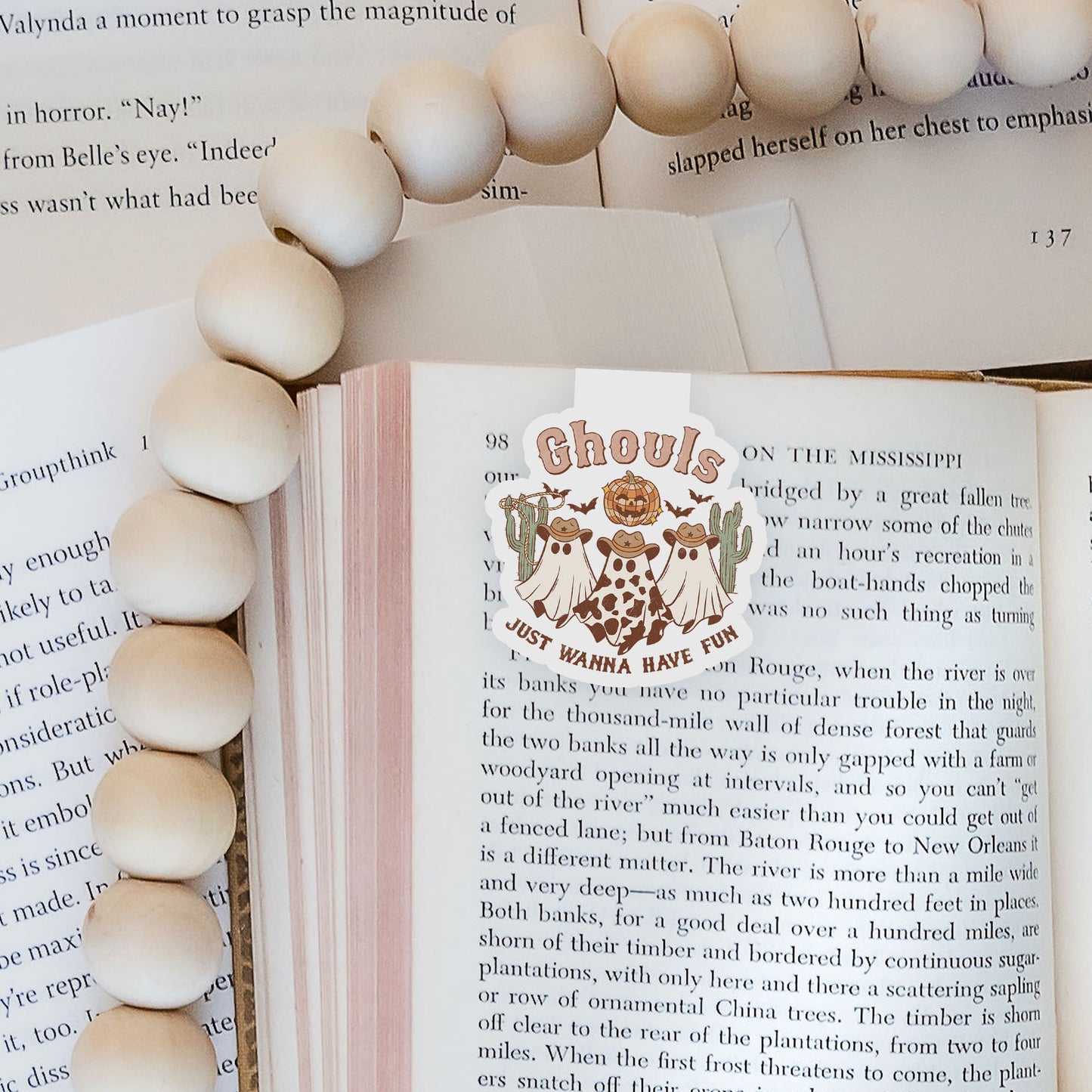 Ghouls Just Wanna Have Fun Howdy Western Halloween Magnetic Bookmark