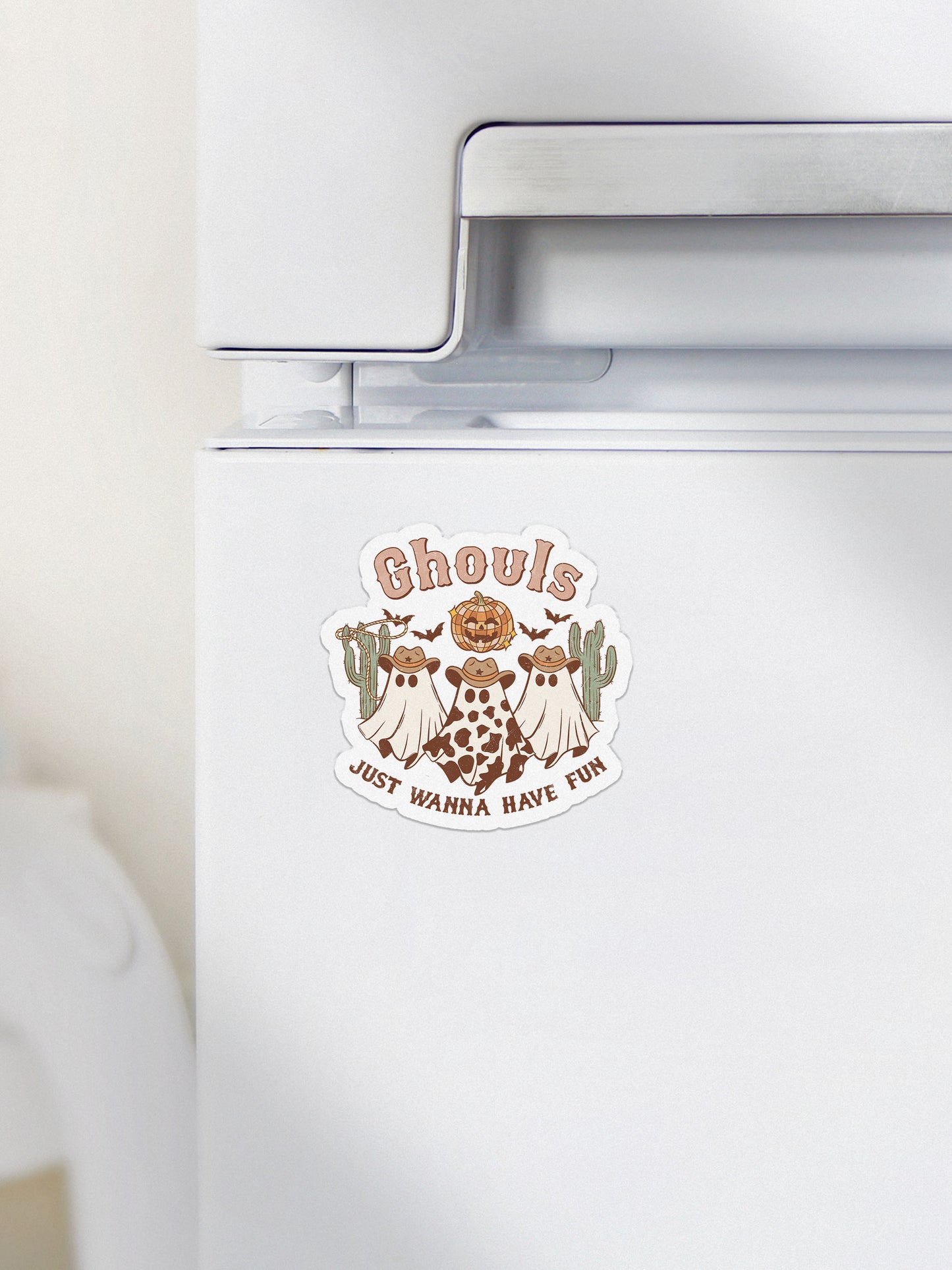 Ghouls Just Wanna Have Fun Howdy Western Halloween Magnet