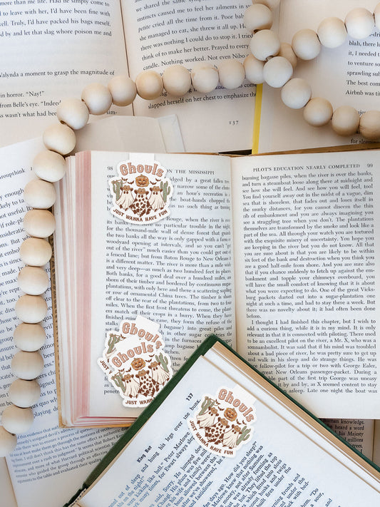 Ghouls Just Wanna Have Fun Howdy Western Halloween Magnetic Bookmark