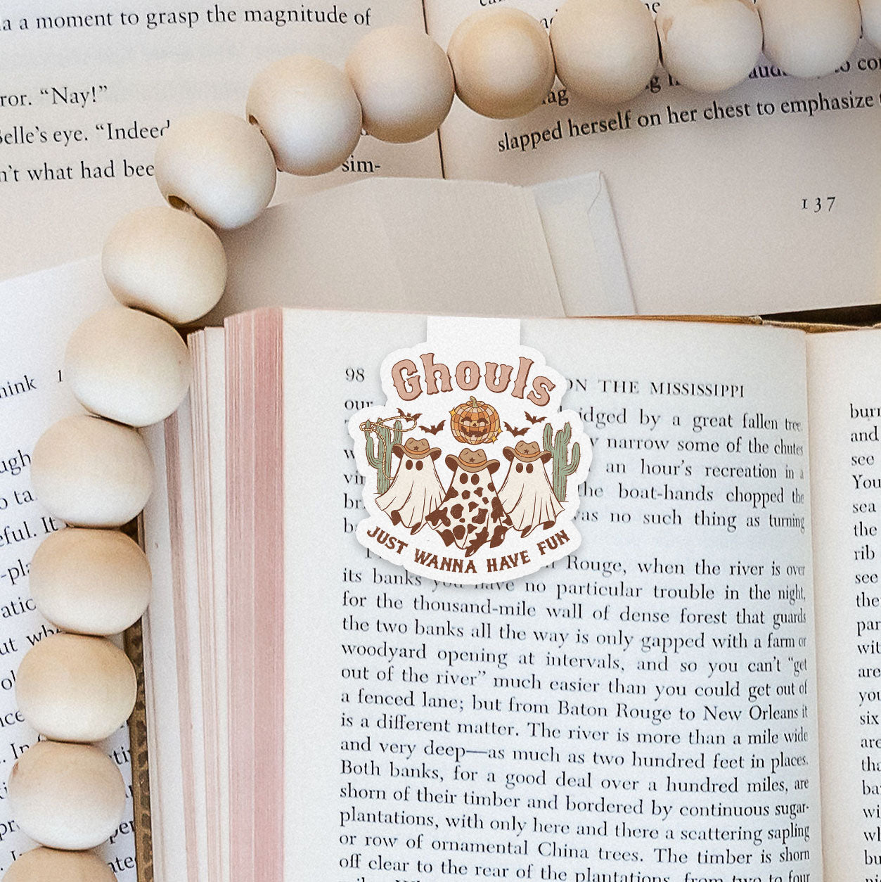 Ghouls Just Wanna Have Fun Howdy Western Halloween Magnetic Bookmark