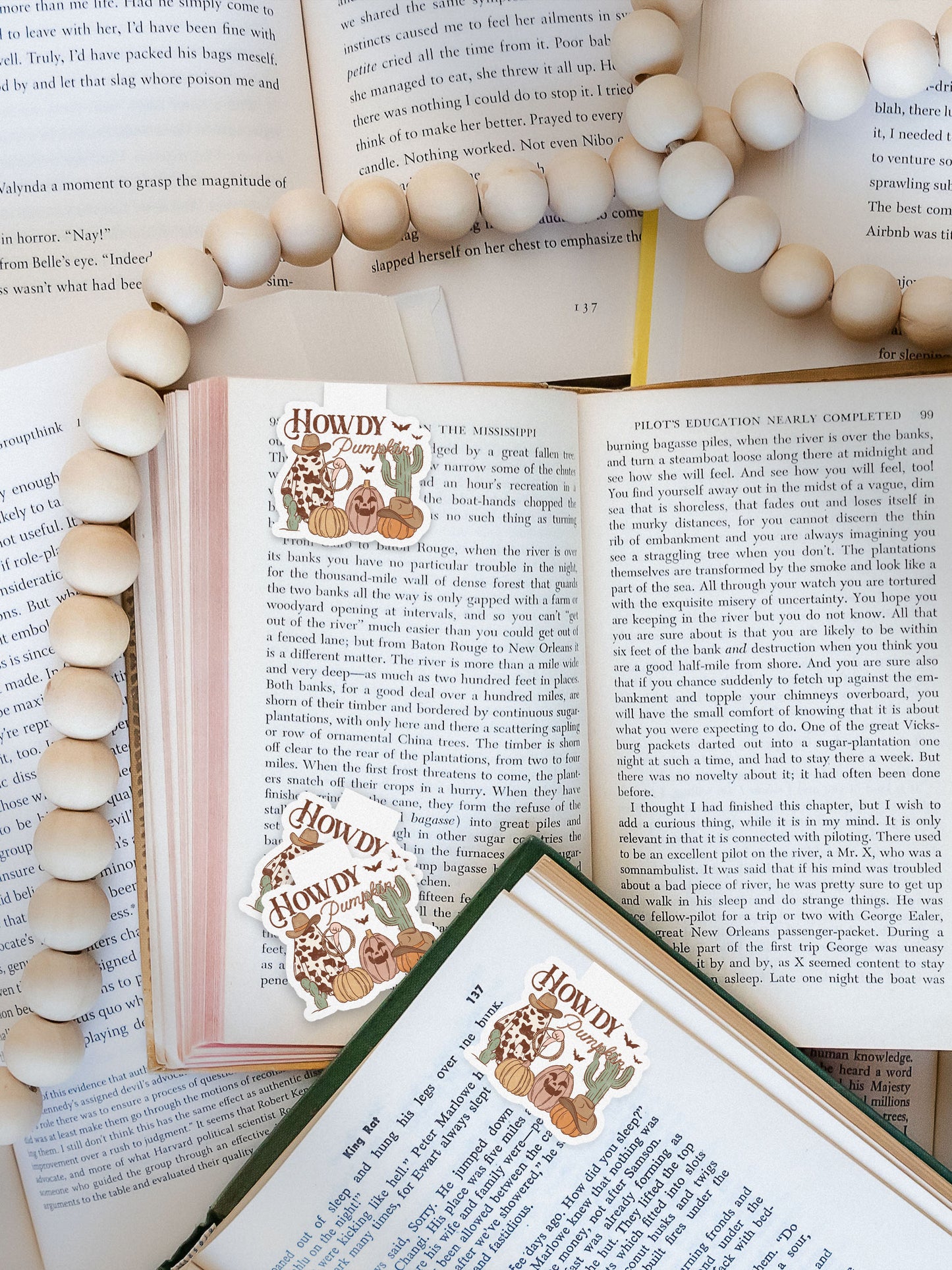 Howdy Pumpkin Cowboy Howdy Western Halloween Magnetic Bookmark