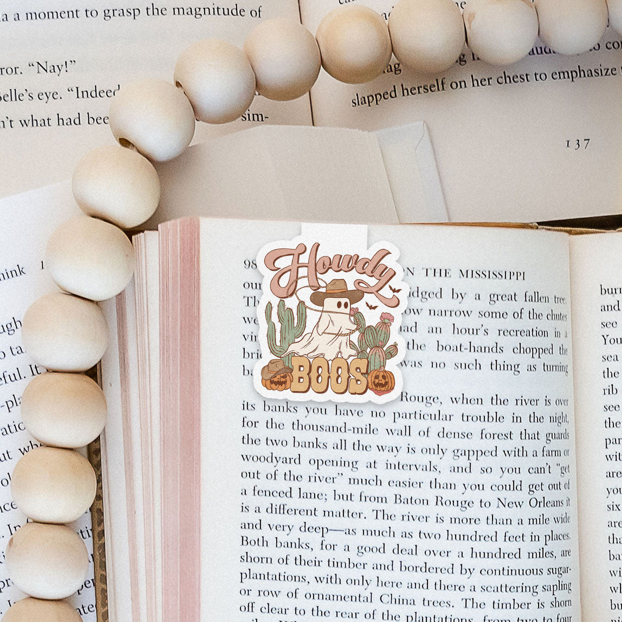 Howdy Boos Howdy Western Halloween Magnetic Bookmark